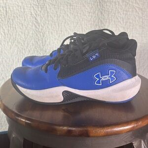 Under Armour Kids Blue and Black Athletic Shoes